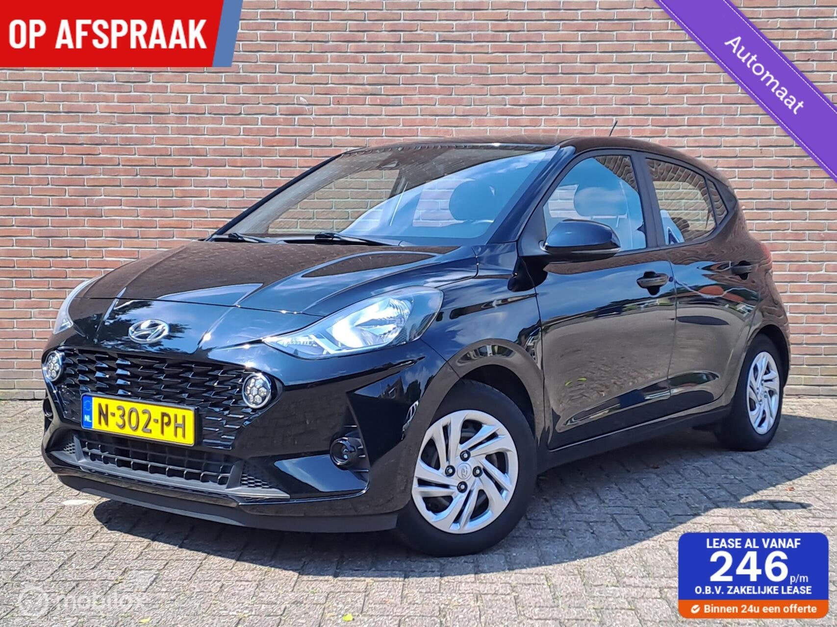 Hyundai i10 1.0 Comfort AUTOMAAT/ CAMERA/NAVI, Auto's, Gebruikt, 899 kg, Zwart, Origineel Nederlands