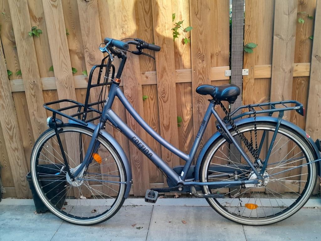 Cortina U4 Damesfiets, donkergrijs - Licht beschadigd, Terugtraprem, Gebruikt, Versnellingen, 56 cm of meer