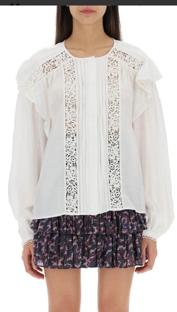 Isabel marant blouse, Maat 38/40 (M), Studio Anneloes, Wit, Ophalen of Verzenden