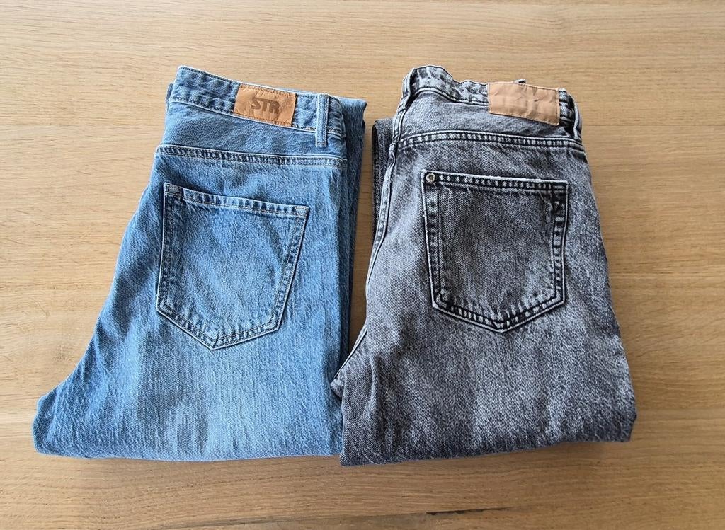 2x Straight Spijkerbroek - Maat S & M, H&M, Blauw, Ophalen of Verzenden, Maat 36 (S)