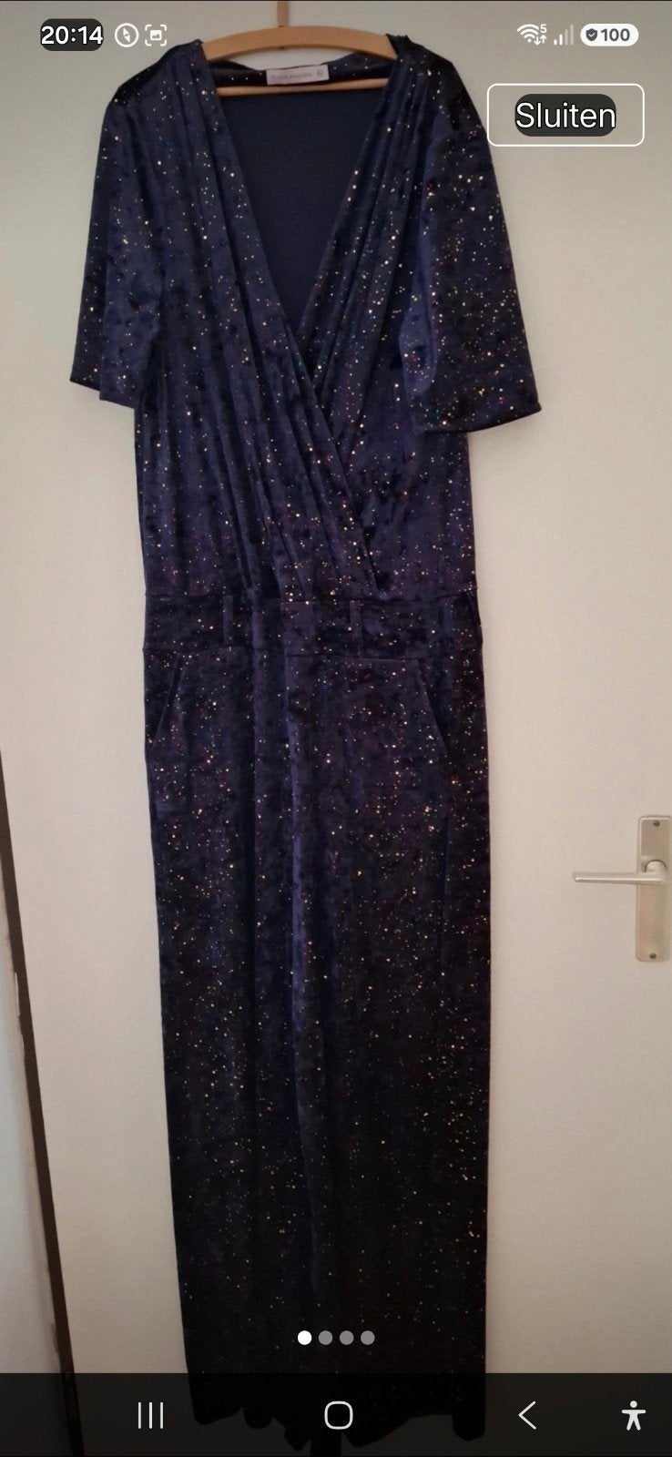 Studio Anneloes Jumpsuit Blauw Metallic - Feestdagen, Studio Anneloes, Blauw, Maat 46/48 (XL) of groter, Ophalen of Verzenden