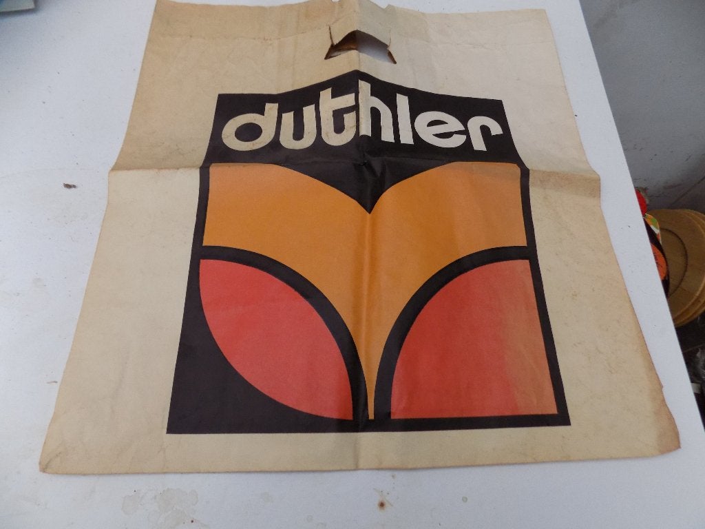 Reclame afbeelding Duthler papieren tas, Ophalen of Verzenden, Gebruikt