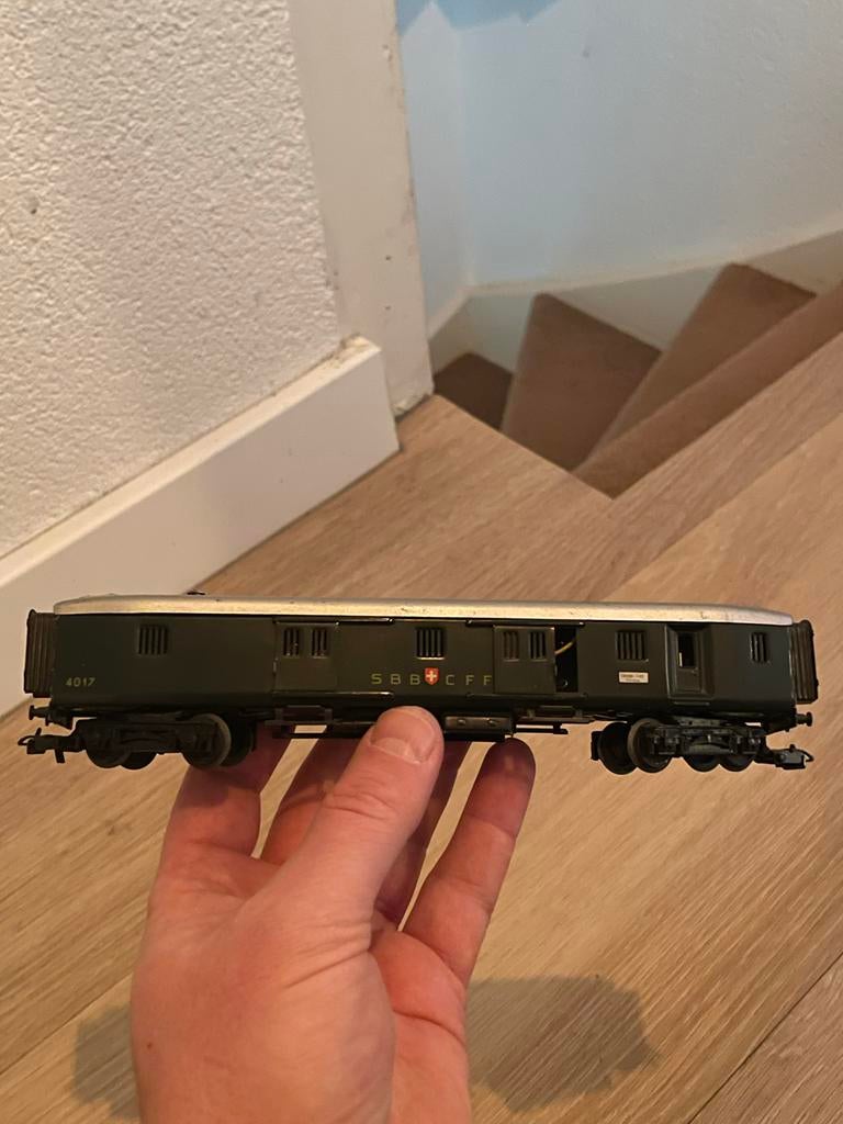 Märklin treinwagon, donkergroen, Ophalen of Verzenden, Wisselstroom, Wagon, Märklin