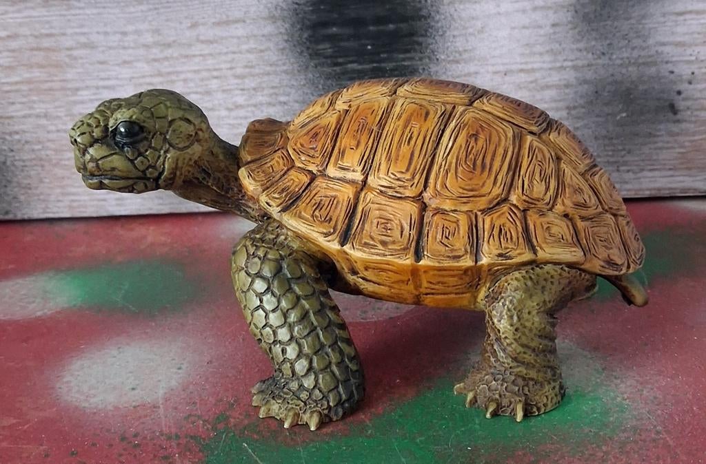 Schildpad. GASTAGNA. Realistische weergave.  14/10/5.5 cm., Verzamelen, Ophalen, Zo goed als nieuw, Reptiel of Amfibie, Beeldje of Figuurtje