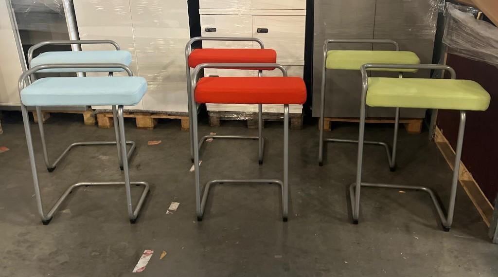 SET Interstuhl 6 x bar stoel / Stoel / kruk/ barkruk ,1 set, Huis en Inrichting, 5 krukken of meer, Verzenden, Gebruikt, 60 tot 90 cm