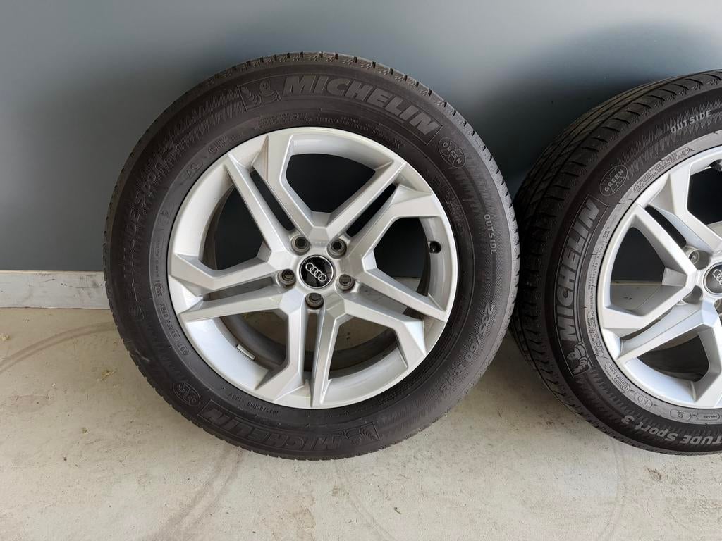 Audi Q5 18 inch velgenset 5x112 Origineel Michelin Zomer, 18 inch, Banden en Velgen, Ophalen of Verzenden, 235 mm