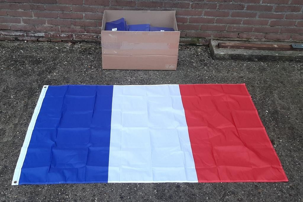 Franse Vlag | 90 x 150 cm | 136x, Ophalen of Verzenden, Nieuw