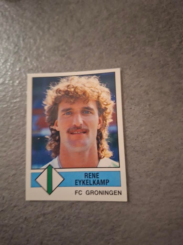 Panini sticker Voetbal 87.Speler Rene Eykelkamp FC Groningen, Verzenden, Zo goed als nieuw, Sticker