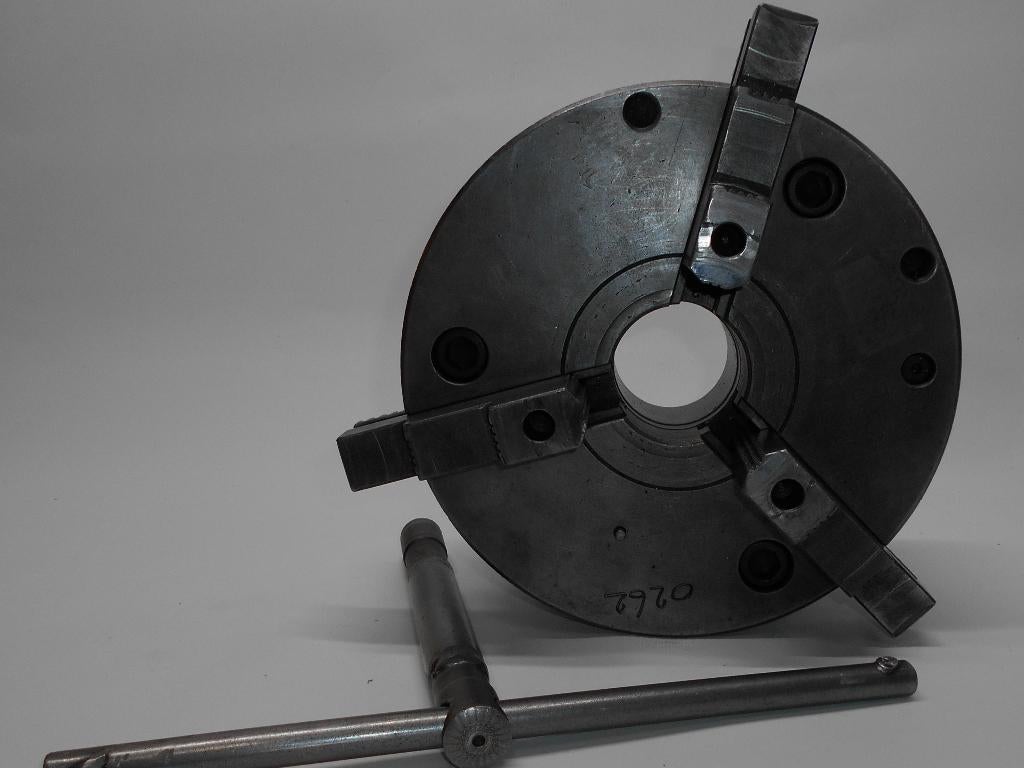 Zelf centrerende 3 klauw, rond 254 mm, Forkardt, Bajonet D6, Ophalen, Gebruikt, Onderdeel