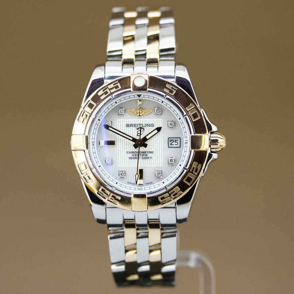 Breitling Galactic 32 Rosegoud-Staal C71356, Overige merken, Staal, Gebruikt, Polshorloge