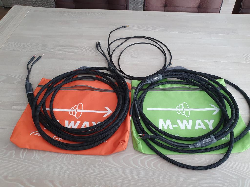 Audiomaat M- Way 3dw Reference LS kabels 2x2,5 M, Zo goed als nieuw, 120 watt of meer, Front, Rear of Stereo speakers, Ophalen
