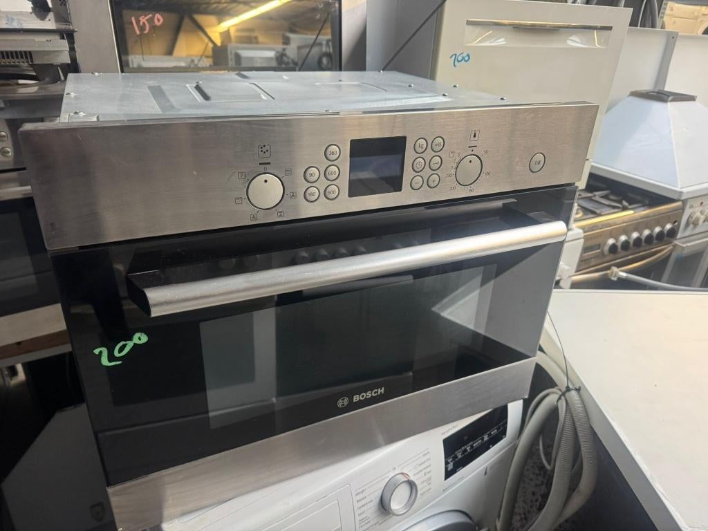 Bosch inbouw combi oven 45cm schoon bezorging garantie, Refurbished, Ophalen of Verzenden, Oven met grill, Inbouw