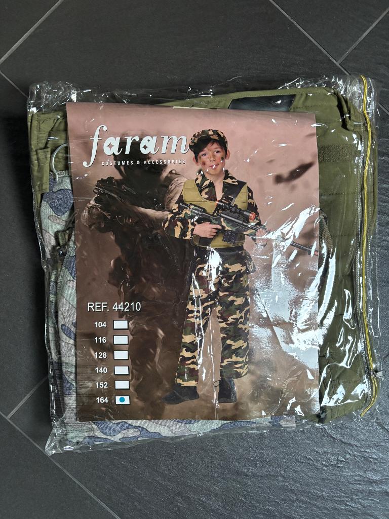 Carnavalskleding militair m/v en agente cheerleader, Ophalen, 158 t/m 164, Jongen of Meisje