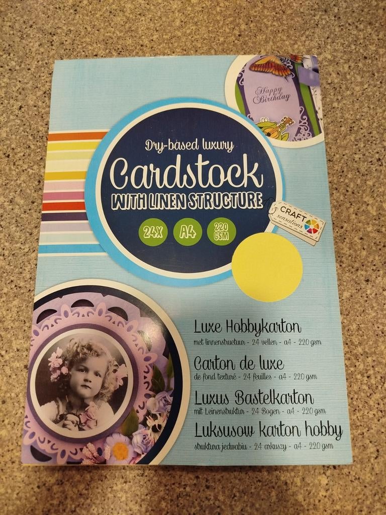 Luxe Cardstock met Linnenstructuur - 24 Vellen A4, Ophalen of Verzenden, Nieuw, Papier of Karton, Overige merken
