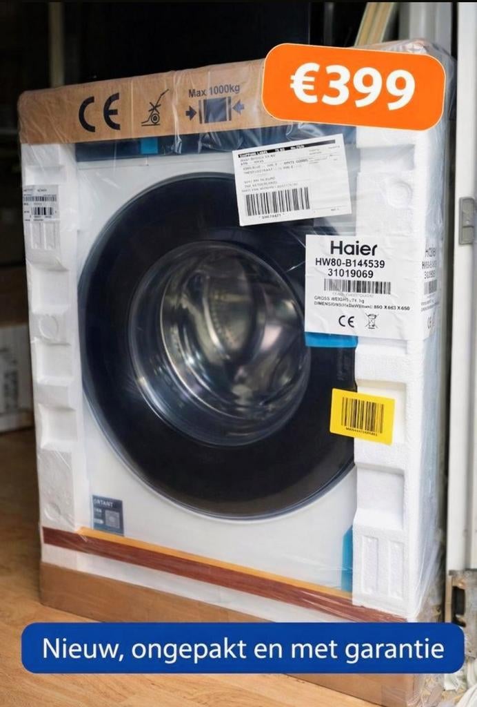 Brand New Haier Washing Machine – 8KG– With Warranty- €399, Witgoed en Apparatuur, Wasmachines, 85 tot 90 cm, 1200 tot 1600 toeren