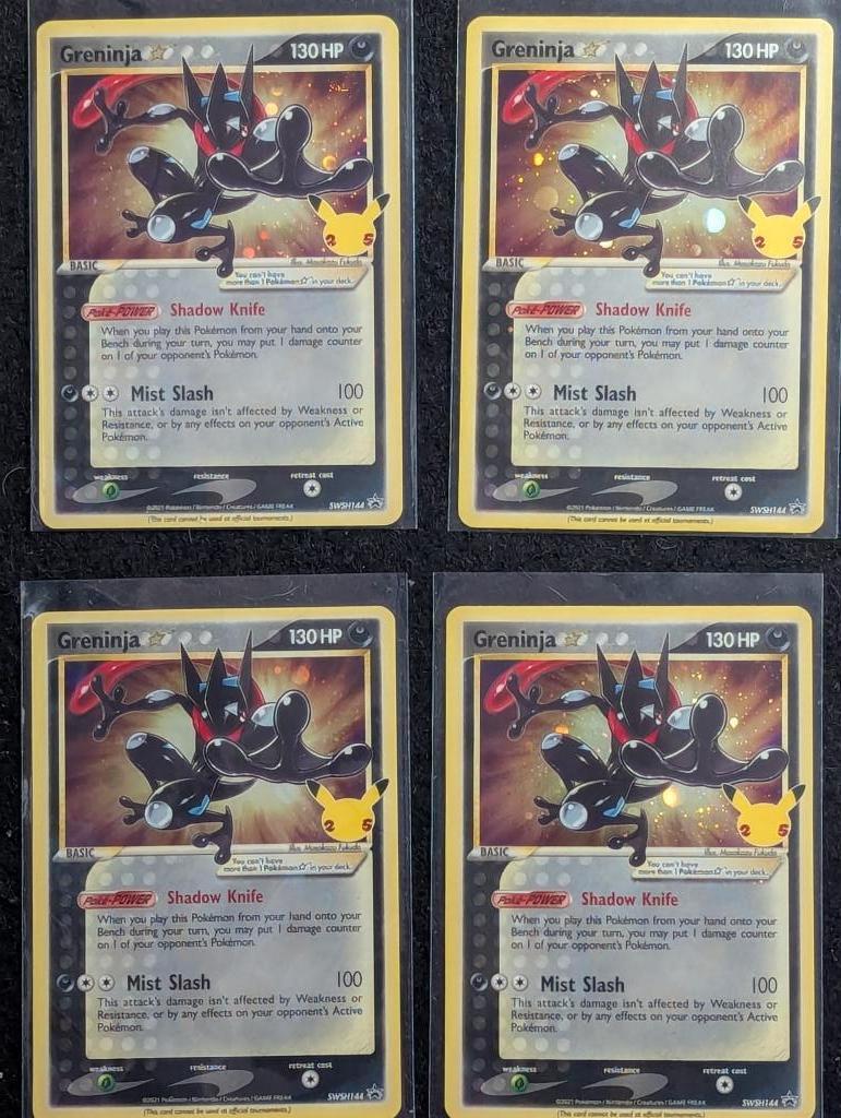 Greninja gold star (4 stuks), Hobby en Vrije tijd, Verzamelkaartspellen | Pokémon, Verzenden, Zo goed als nieuw, Losse kaart, Foil