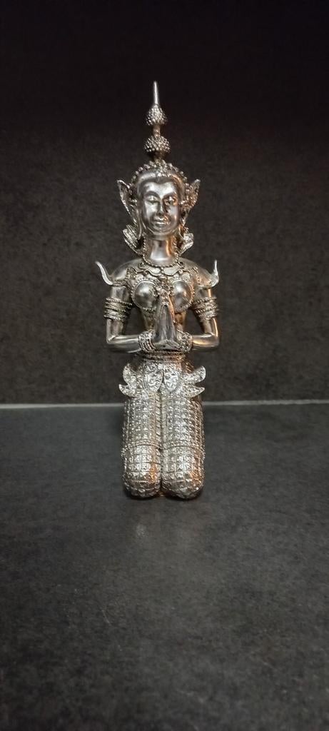 Zilverkleurig Thaise godin beeldje, Ophalen of Verzenden