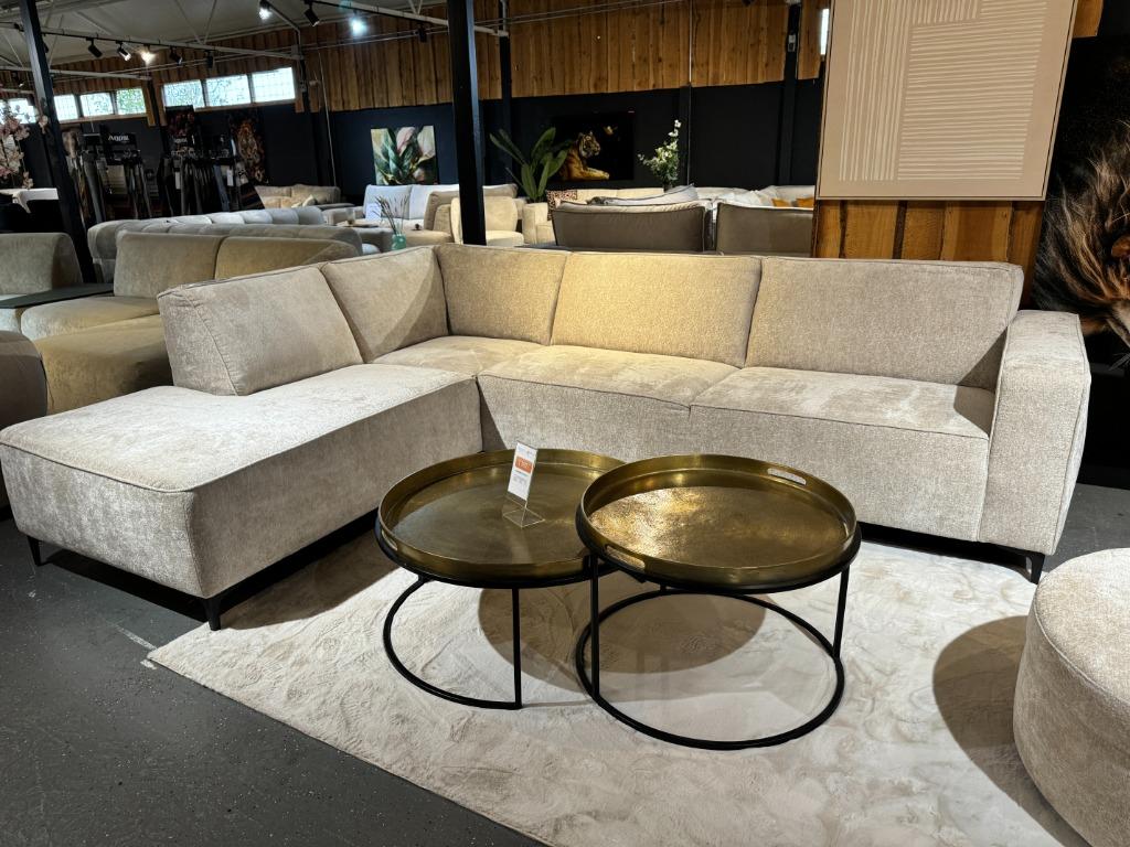 Foto 2 van Voorraad Actie | Velvet bouclé Hoekbank | Showroom Utrecht