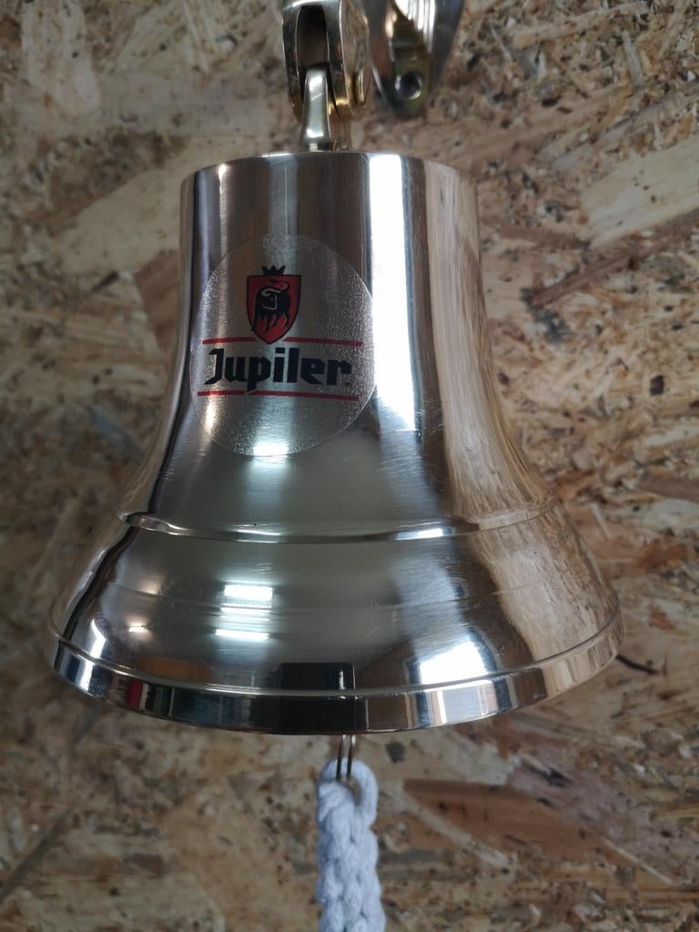 Mooie nieuwe JUPILER messing café bel/bar bel, Ophalen of Verzenden, Nieuw, Overige typen, Jupiler