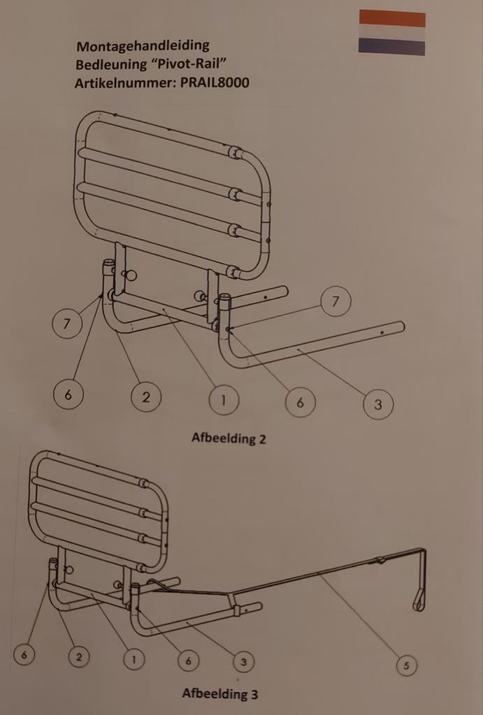 Bedrail bedbeugel merk: Stander prail8000 met pivot functie., Huis en Inrichting, Ophalen of Verzenden