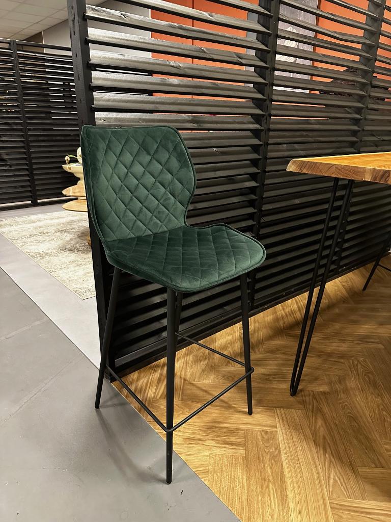 2x kruk - 2x barkruk velvet - velvet krukken - kruk velours, 2 krukken, Ophalen, Nieuw, 60 tot 90 cm