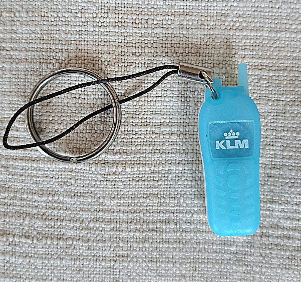 Vintage KLM sleutelhangertje in de vorm van een portofoon, Ophalen of Verzenden, Overige typen