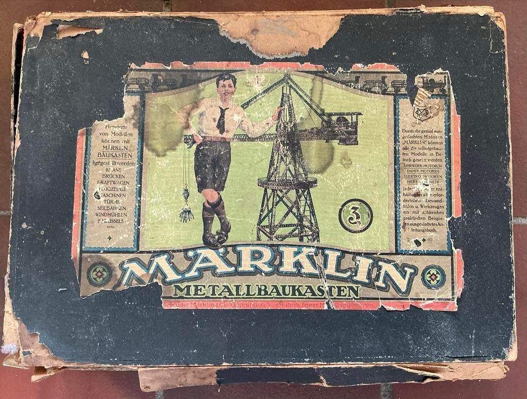 Vintage Märklin Metallbaukasten ca. 1925, Overige merken, Gebruikt, Ophalen of Verzenden, Groter dan 1:32