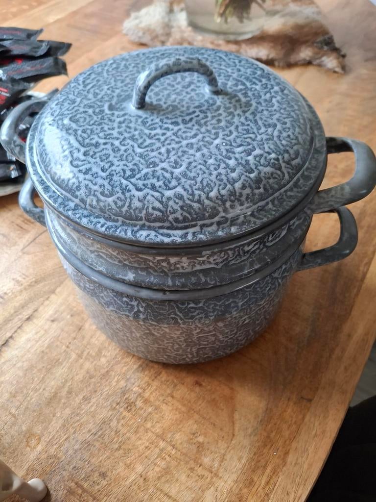 Vintage Rijststomer met Deksel, Ophalen of Verzenden, Gebruikt