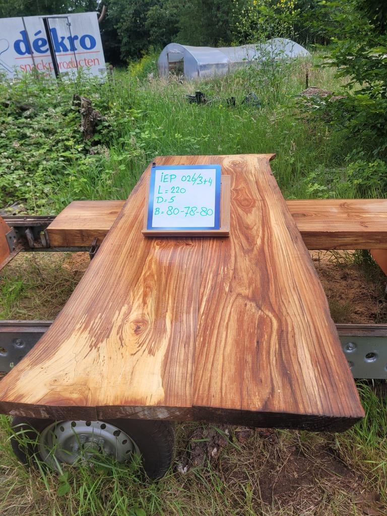 Schaaldeel boomstamtafel boomplank sidetable wandplank, Ophalen of Verzenden, Zo goed als nieuw