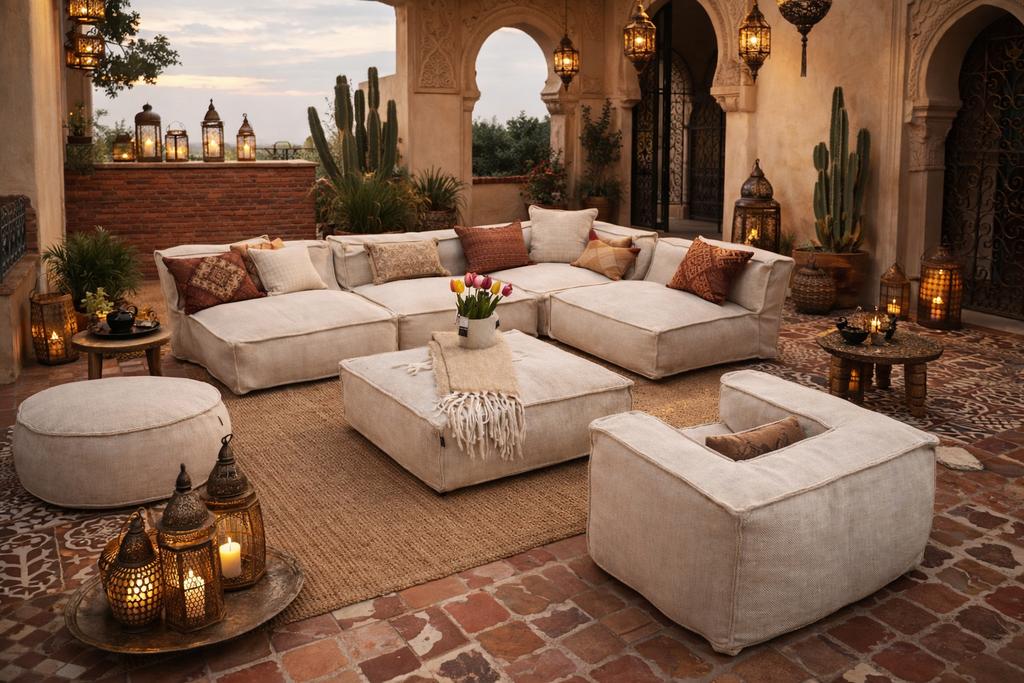 Maya Living Lounge outdoor set demo hoge korting!, Ophalen, Overige materialen, Bank, Meer dan 8 zitplaatsen