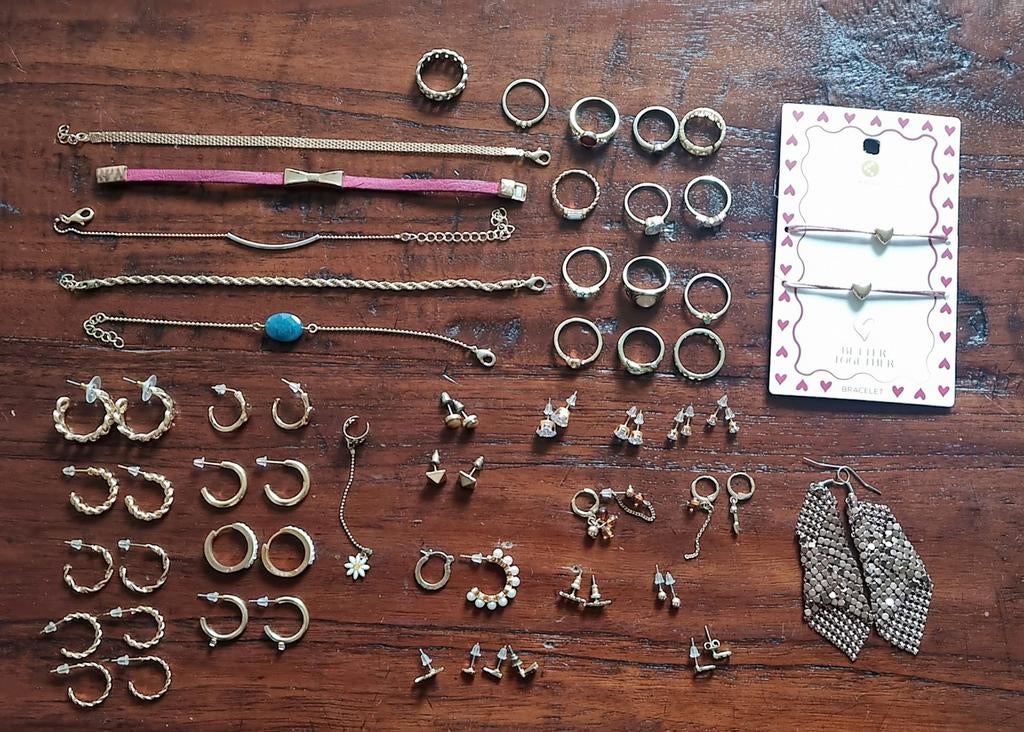 Lot bijoux goud, Overige materialen, Ophalen of Verzenden, Zo goed als nieuw, Goud