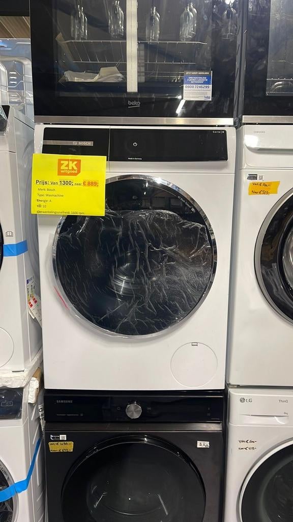 Bosch wasmachine 10kg  Serie 8  1600tpm, 1200 tot 1600 toeren, 8 tot 10 kg, Ophalen of Verzenden, Voorlader