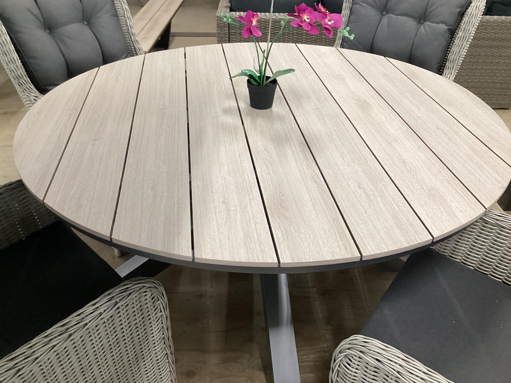Tuinmeubelen Tuinset Ronde Diningtafel Wicker Diningstoelen, Ophalen, 4 zitplaatsen, Nieuw, Wicker