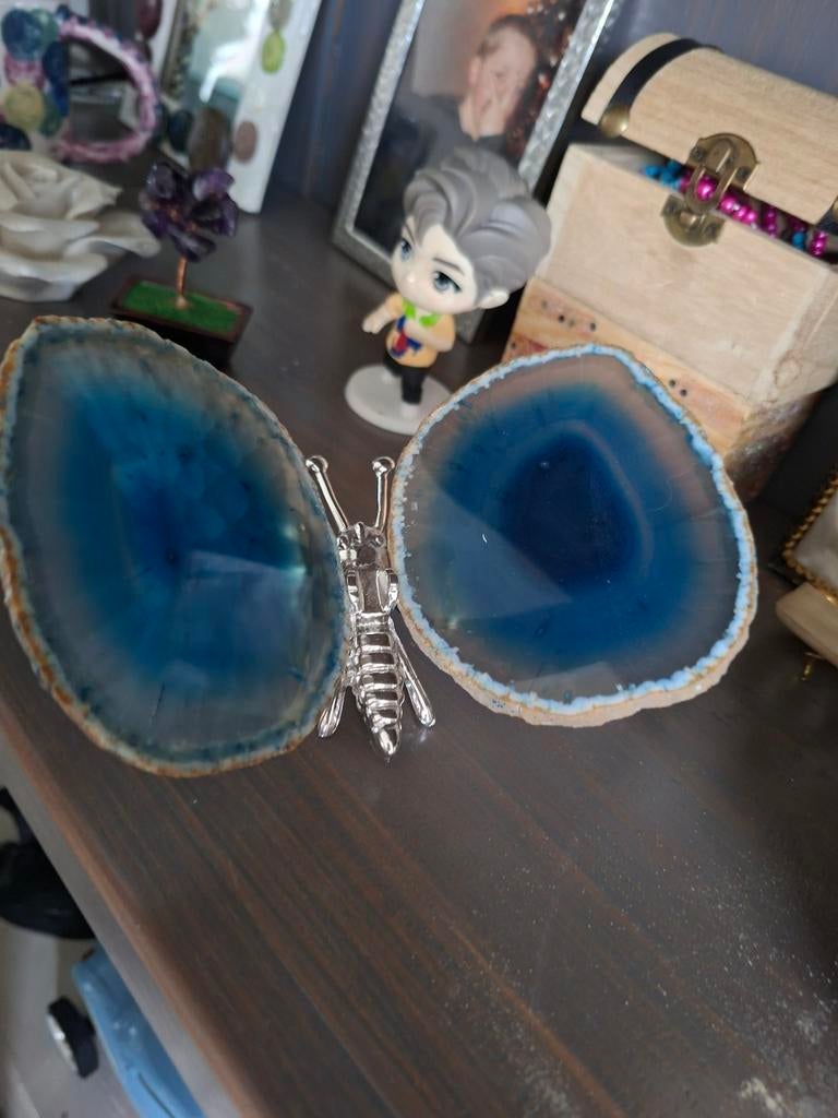 Blauwe Agaat Vlinder - Decoratief uit Giethoorn, Ophalen of Verzenden, Zo goed als nieuw