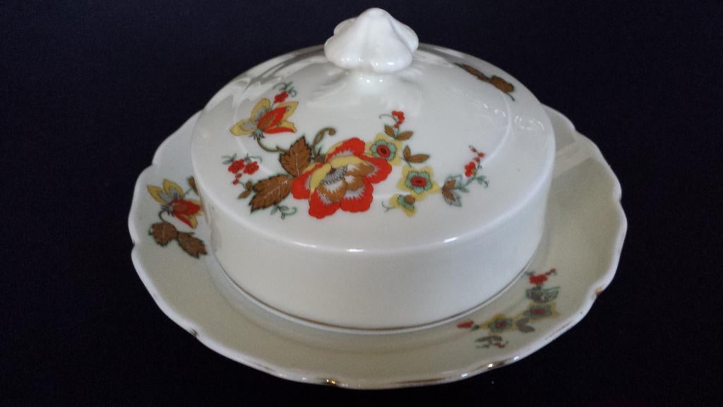 Oude Duitse BOTERPOT 1930 ~ Carl Tielsch Altwasser Porzelan, Antiek en Kunst, Ophalen of Verzenden