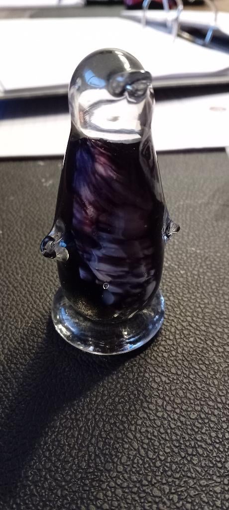 Beeldje pinguin glas, Ophalen of Verzenden, Gebruikt