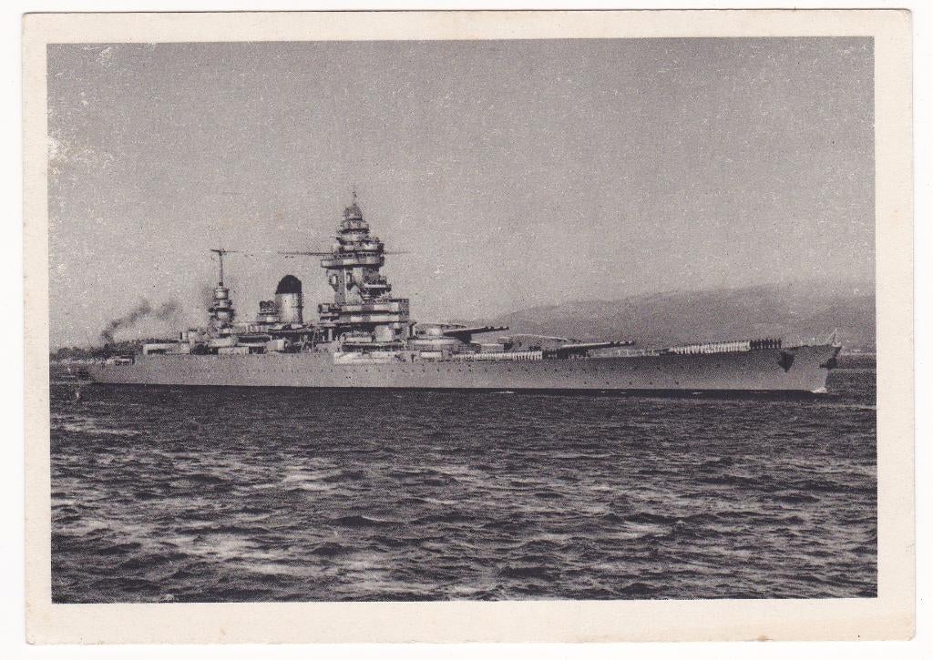 Frans Marine Schip - Slagschip - Le Strasbourg, Verzenden, Gebruikt, Kaart, Foto of Prent