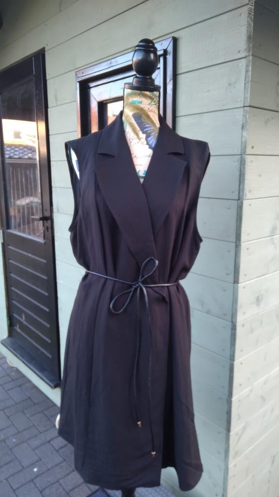 H&M midi-jurk zwart XL, Kleding | Dames, Verzenden, Zwart, Maat 46/48 (XL) of groter, Zo goed als nieuw