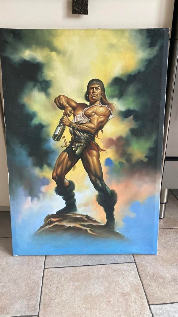 Schilderij naar boris vallejo, Antiek en Kunst, Ophalen