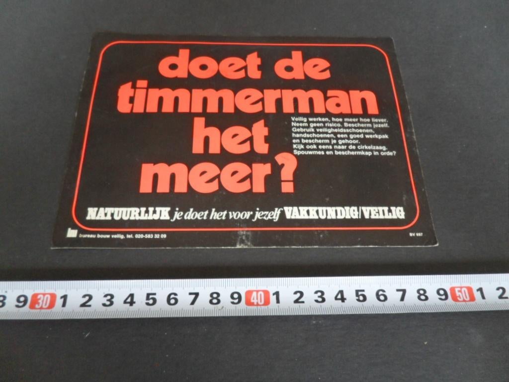 sticker Doet de Timmerman het meer ?, Ophalen, Zo goed als nieuw