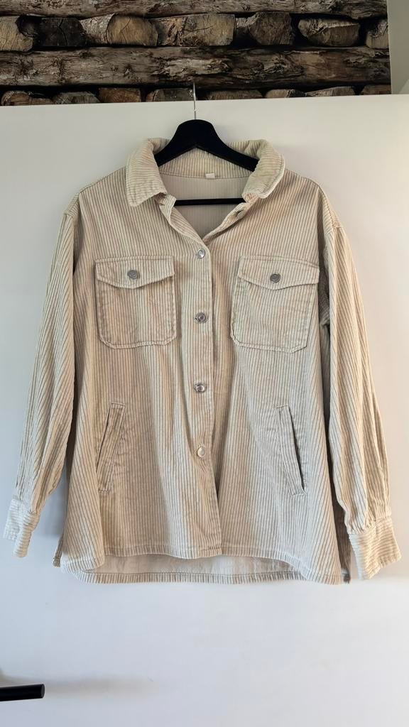 Nieuw beige blouse overhemd jas corduroy maat S, Ophalen of Verzenden, Nieuw, Maat 36 (S), Beige