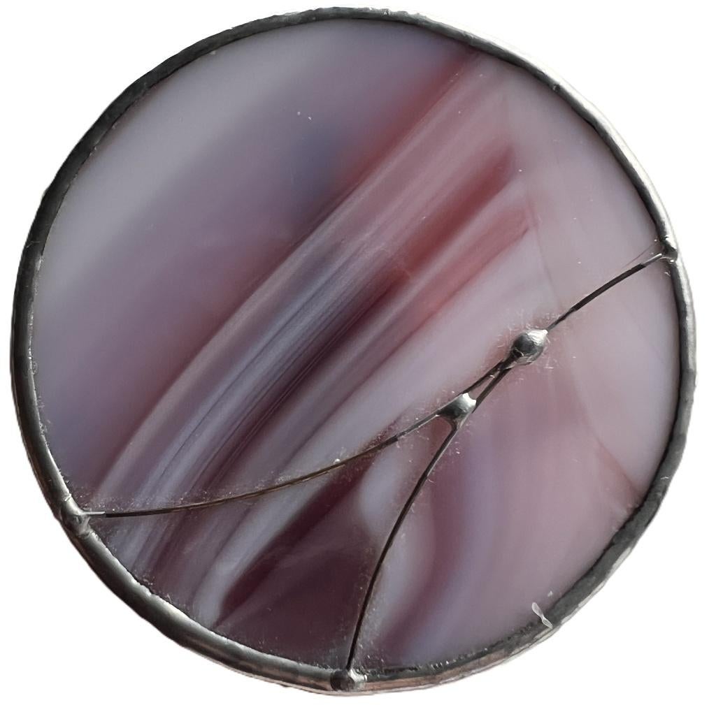 Unieke Vintage Foka Design Broche – Handgemaakt Glas-in-lood, Overige materialen, 4 tot 7 cm, Gebruikt, Overige kleuren