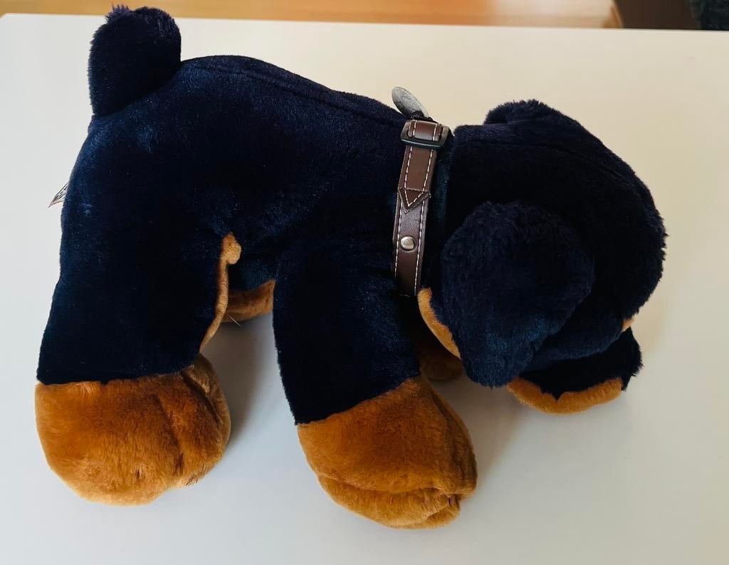Knuffel Keel Toys Bruno in de vorm van een Rottweiler puppy., Ophalen of Verzenden, Zo goed als nieuw