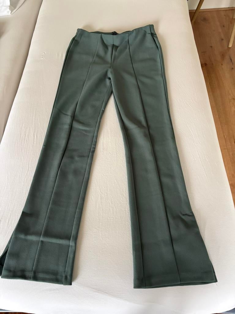Flaired broek Zara maat L, Ophalen of Verzenden, Nieuw, Groen, Lang