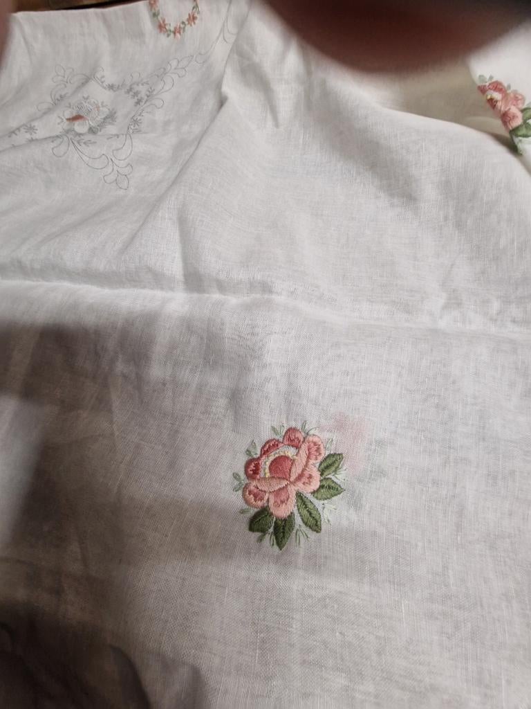 Tafelkleed om te borduren, rond 160 cm, Ophalen of Verzenden, Gebruikt, Rond, Binnen