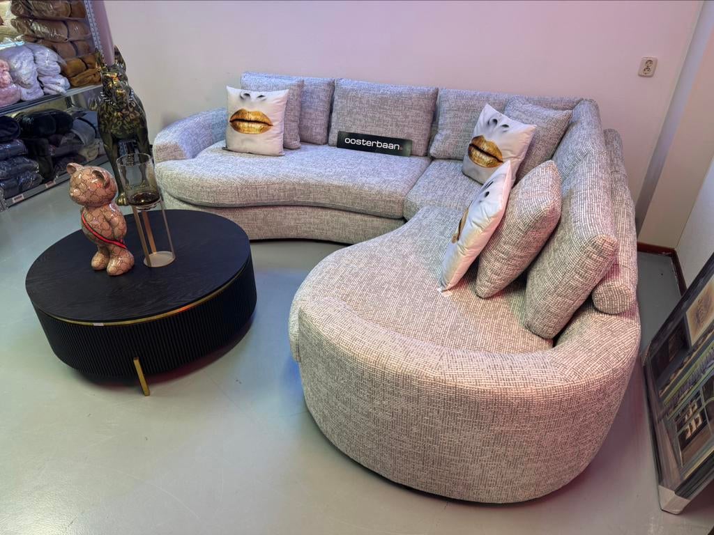 Luxe Teddy Velvet Loungebank Jacco Special NIEUW - UNIEK, 250 tot 300 cm, Info@oosterbaanwonen.nl, Venus 31 8448CE Heerenveen