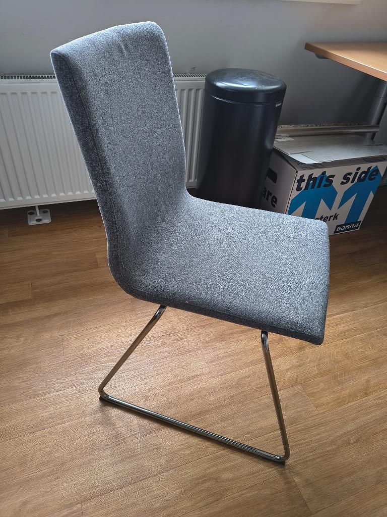 4 grijze IKEA Volfgang eetkamerstoelen, Ophalen, Zo goed als nieuw, Volfgang, Grijs