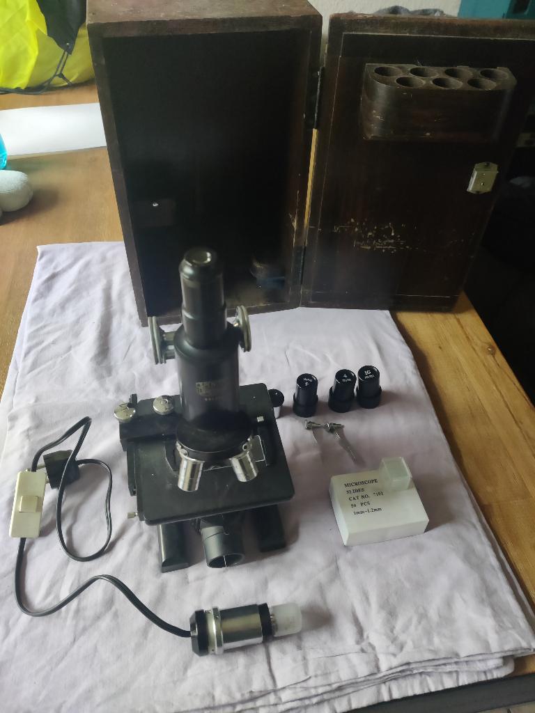 Spencer Buffelo 1931 antieke microscoop, Ophalen, Gebruikt, Minder dan 400x, Biologische microscoop