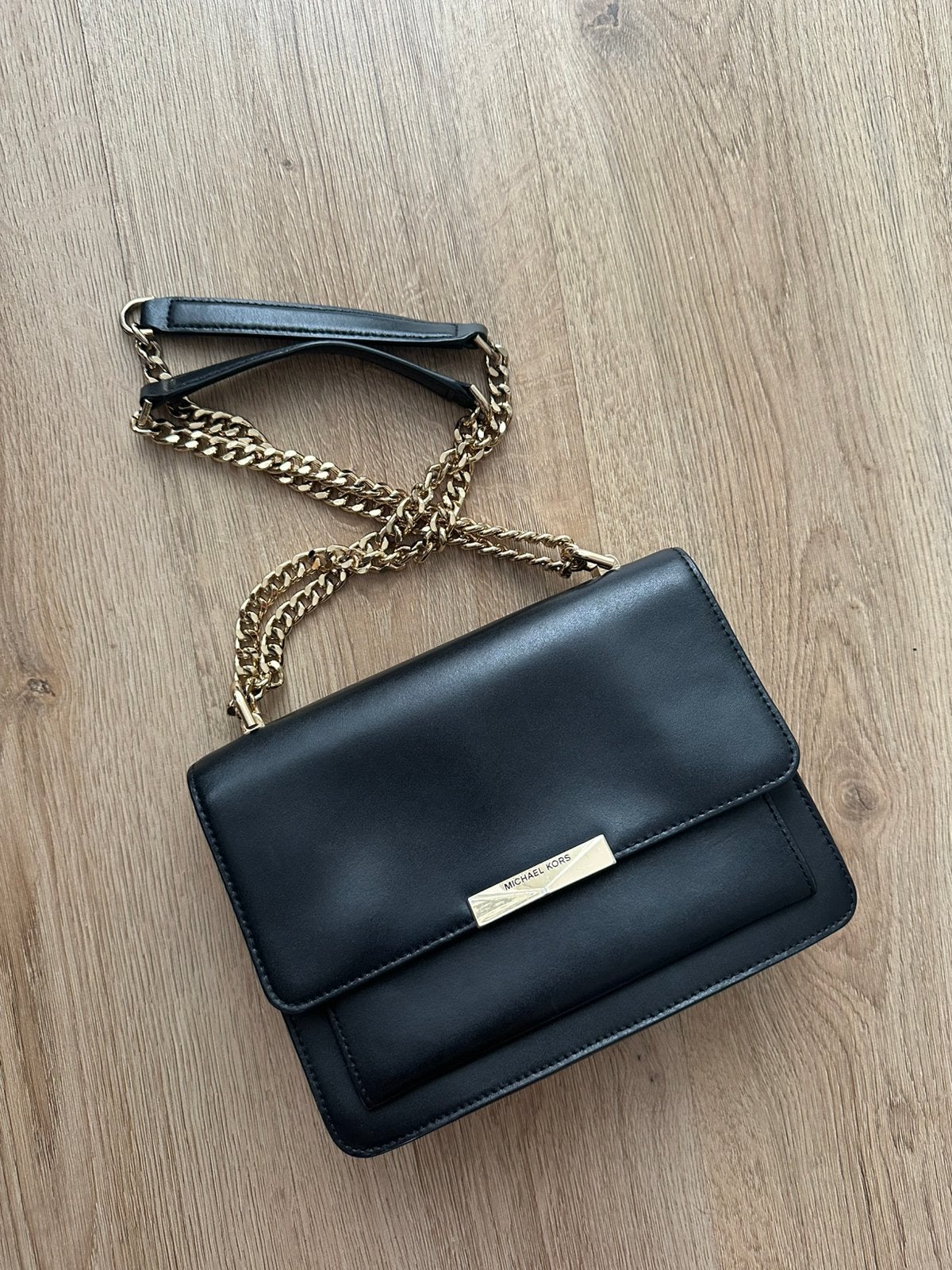 Michael Kors Jade Large Schoudertas, Overige merken, Verzenden, Zwart, Zo goed als nieuw