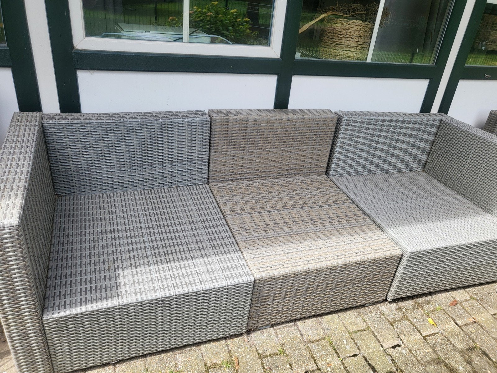 Super mooie  lounge set  voor 5 pers  gaat weg  te groot, Ophalen of Verzenden, Zo goed als nieuw, Bank